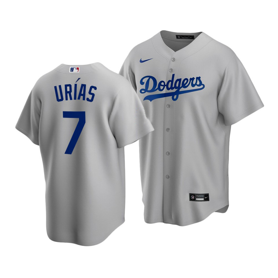 Men's Los Angeles Dodgers #7 Julio Urias Grey 2020 Stitched Jersey